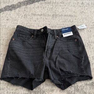 Old Navy Women's Distressed Black Jean Shorts